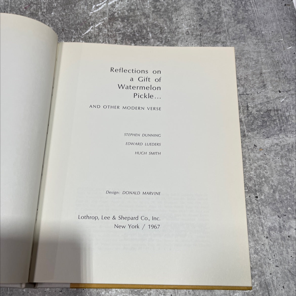 reflections on a gift of watermelon pickle... and other modern verse book, by stephen dunning, edward lueders, hugh image 2