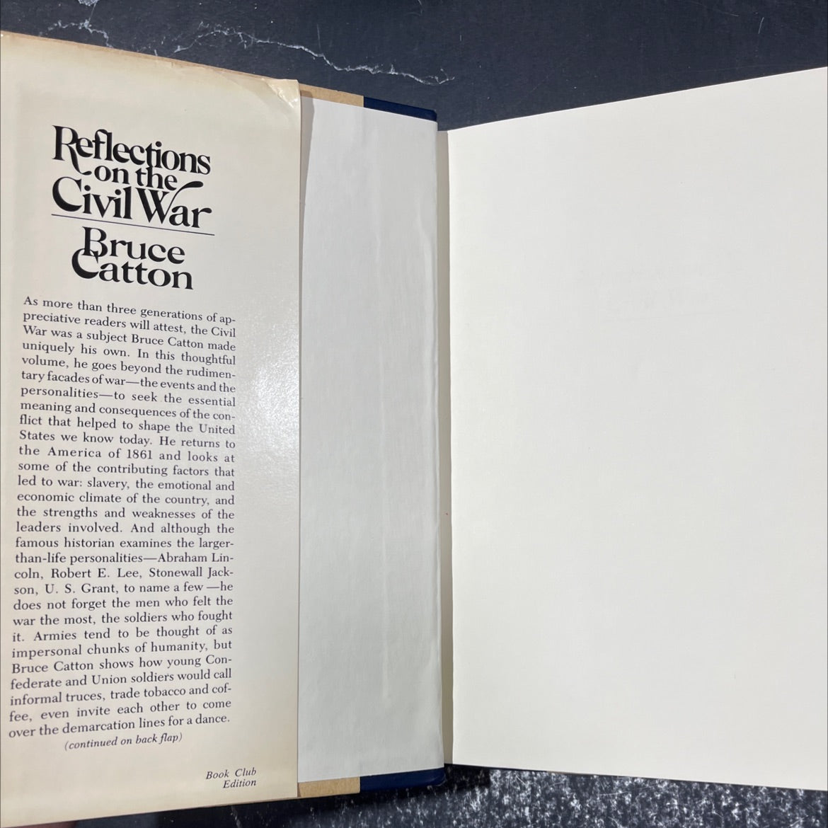 reflections on the civil war book, by bruce catton, 1981 Hardcover image 4