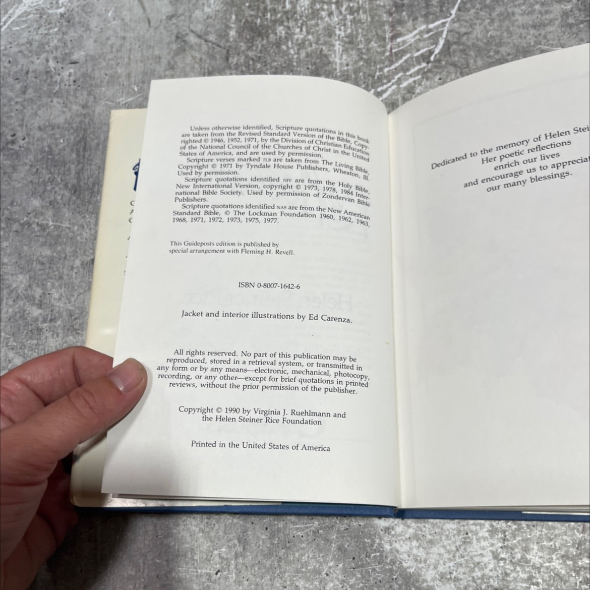 reflections book, by helen steiner rice, 1990 Hardcover image 3