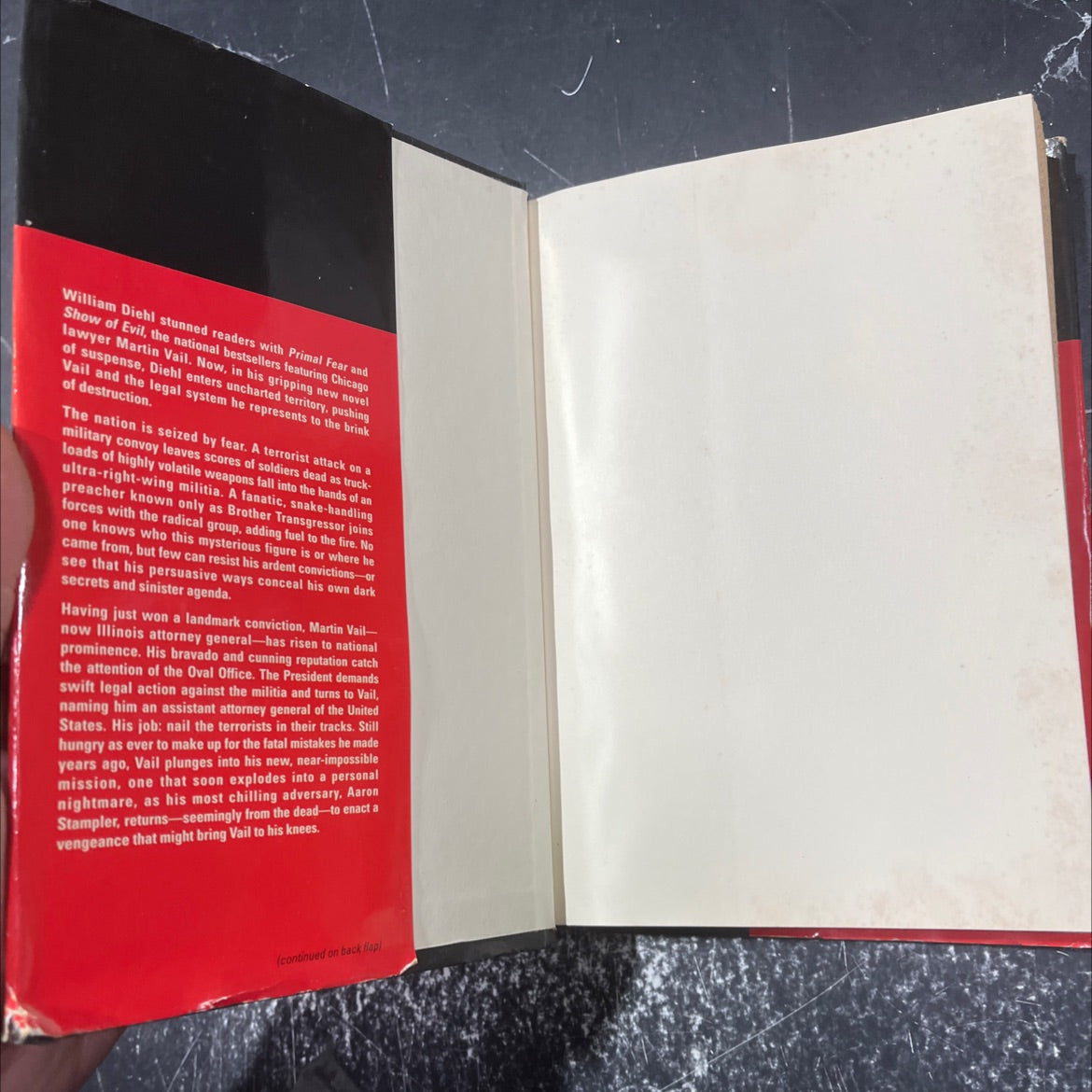 reign in hell book, by William Diehl, 1997 Hardcover image 4