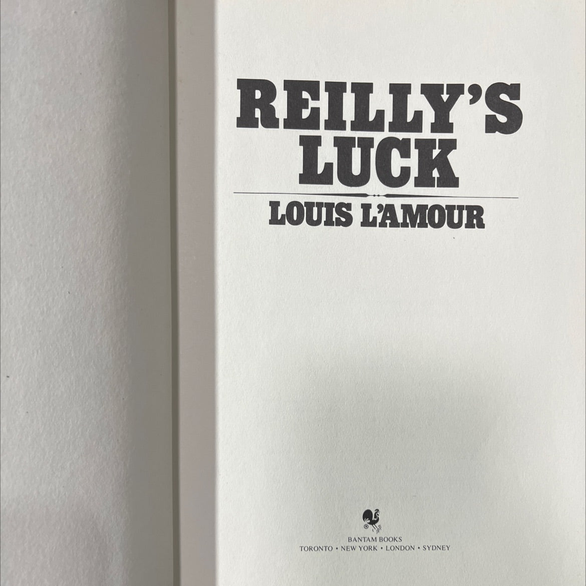 reilly's luck book, by louis l'amour, 1981 Leather image 2
