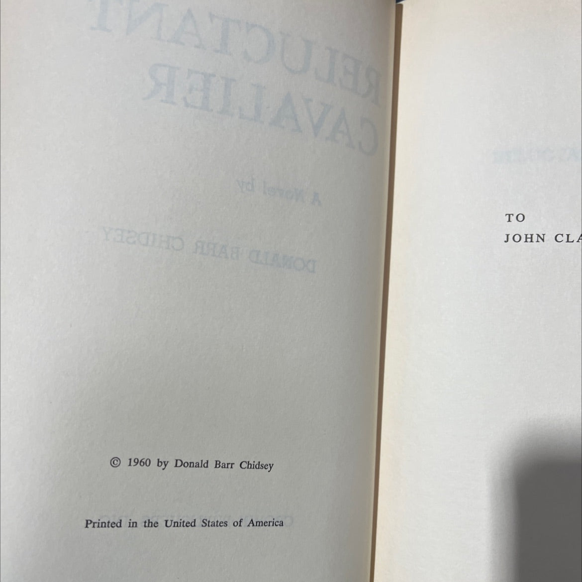 reluctant cavalier book, by donald barr chidsey, 1960 Hardcover image 3