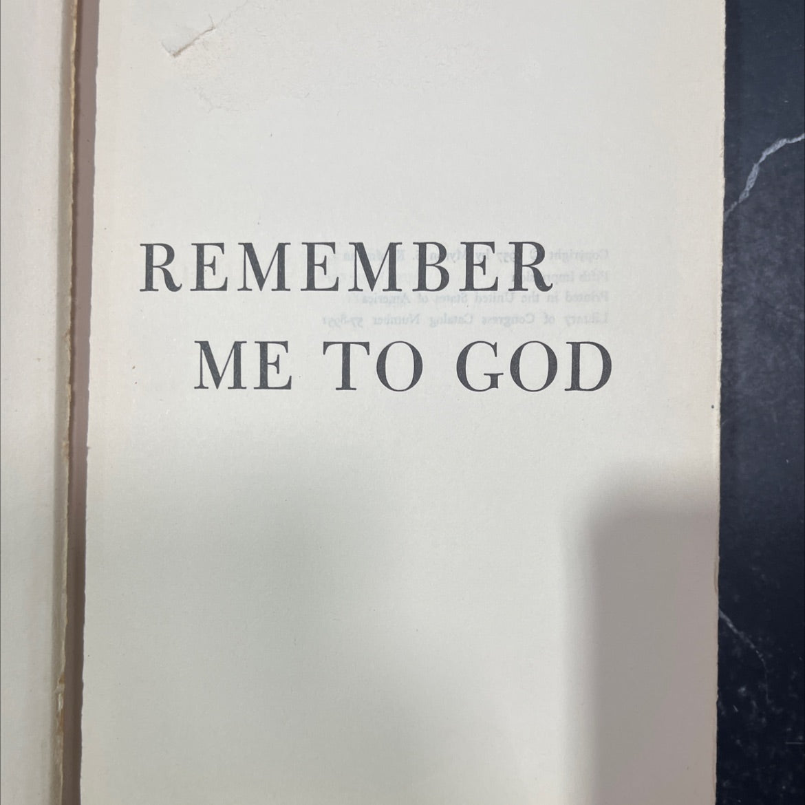 remember me to god book, by Myron S. Kaufmann, 1957 Hardcover image 2