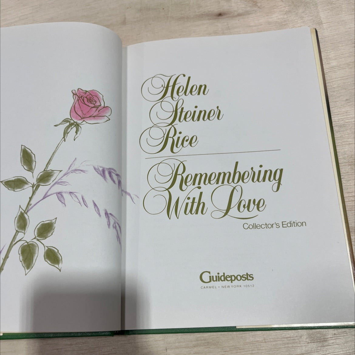 remembering with love book, by helen steiner rice, 1985 Hardcover image 2