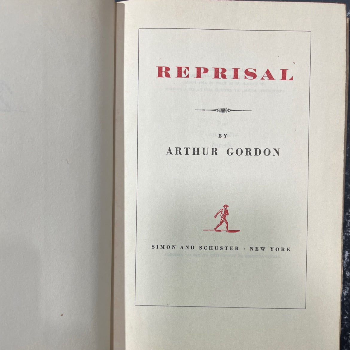 reprisal book, by arthur gordon, 1970 Hardcover image 2