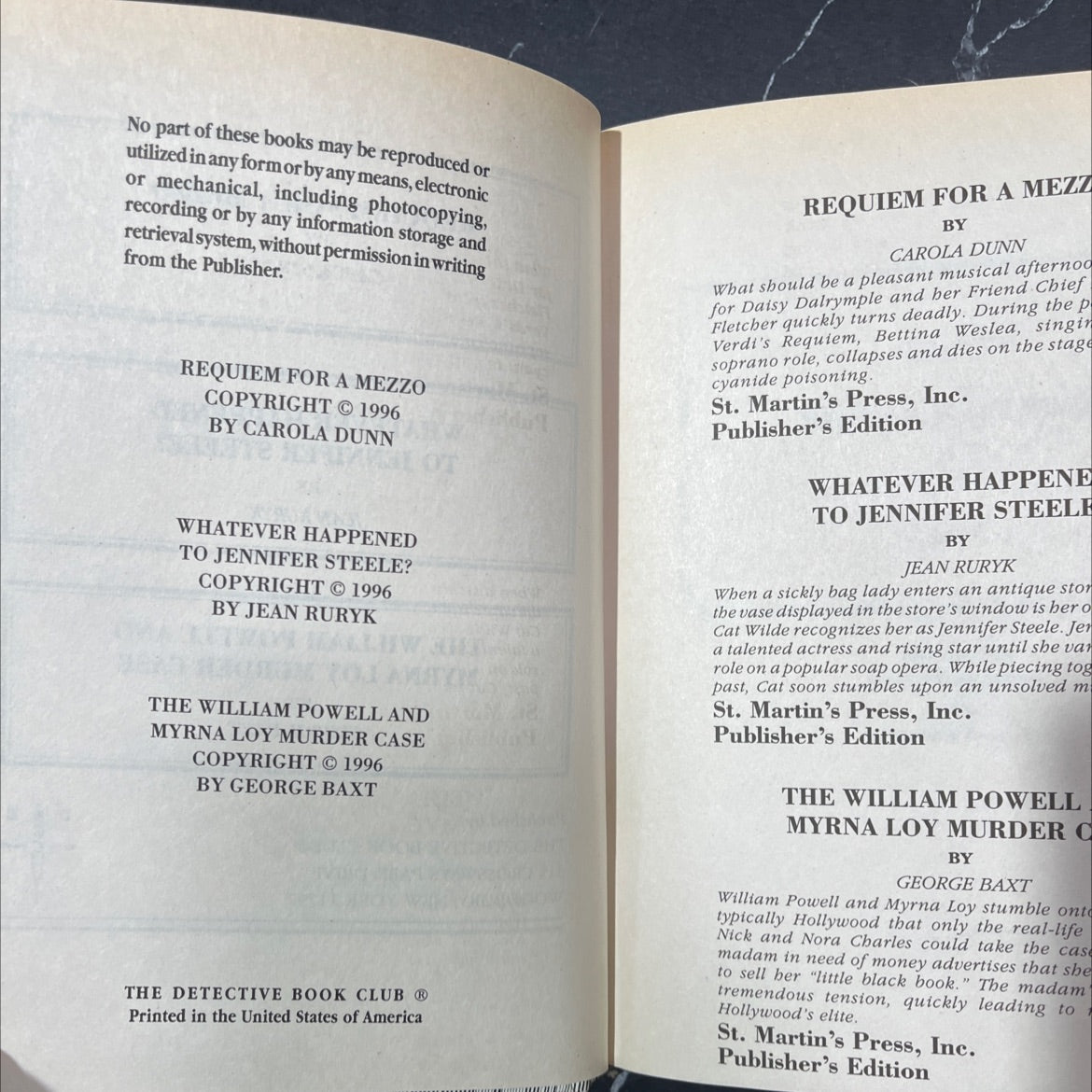 requiem for a mezzo book, by carola dunn, 1996 Hardcover image 3