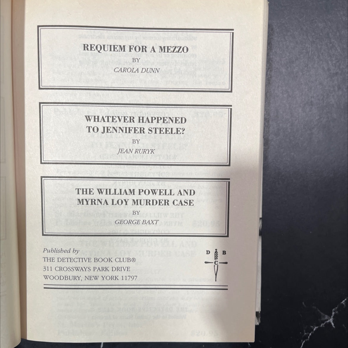 requiem for a mezzo book, by carola dunn, 1996 Hardcover image 2