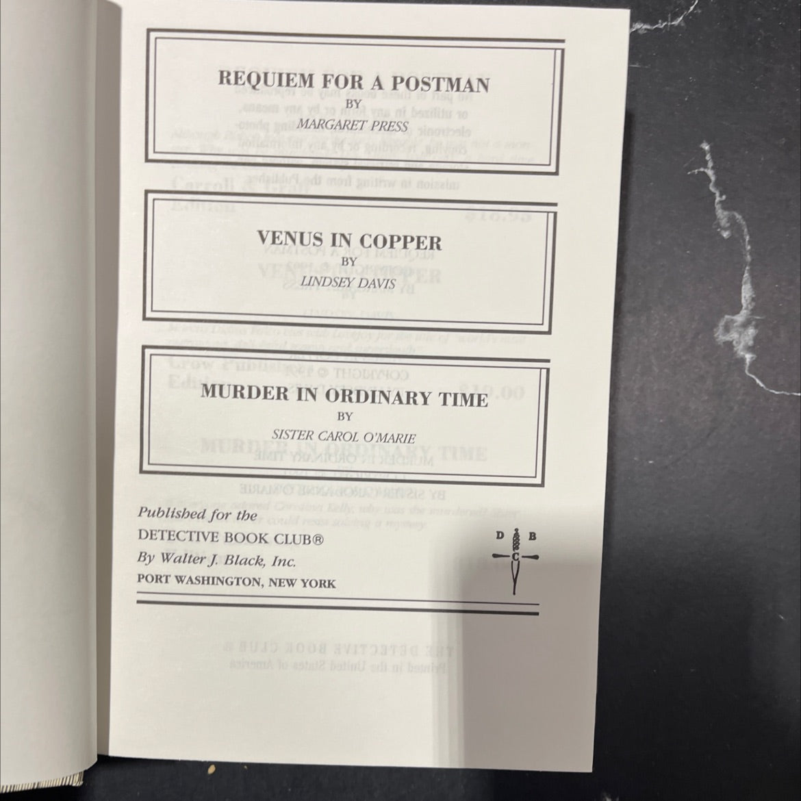 requiem for a postman book, by margaret press, 1992 Hardcover image 2
