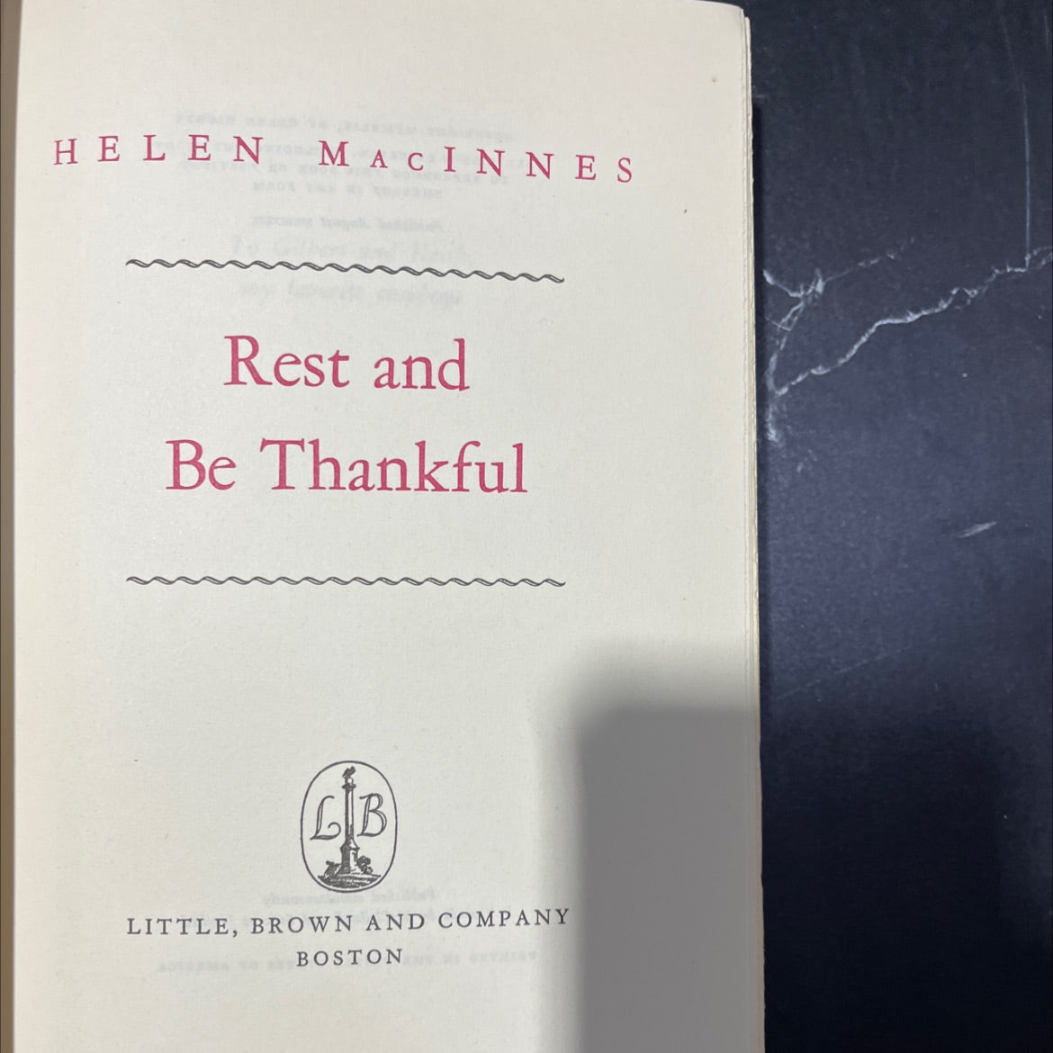 rest and be thankful book, by helen macinnes, 1949 Hardcover, Vintage image 2