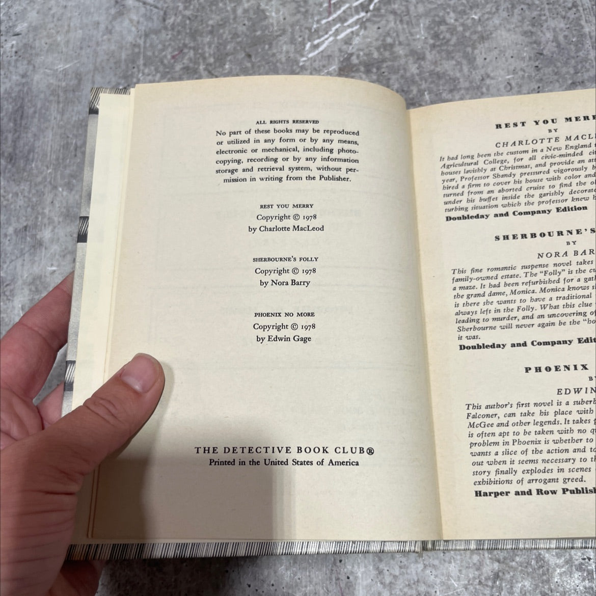 rest you merry book, by charlotte macleod, 1978 Hardcover image 3