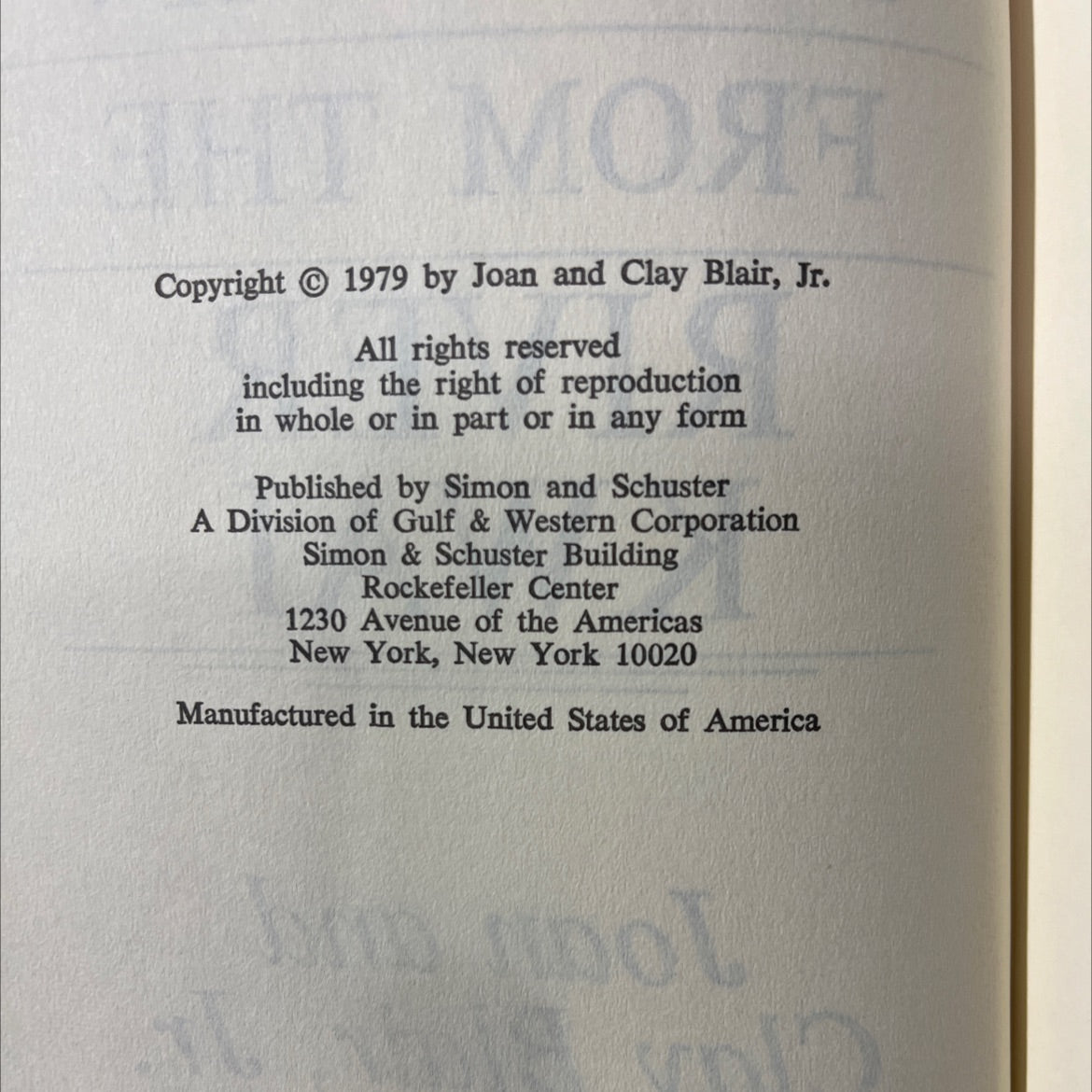 return from the river kwai book, by Joan and Clay Blair, Jr., 1979 Hardcover image 3