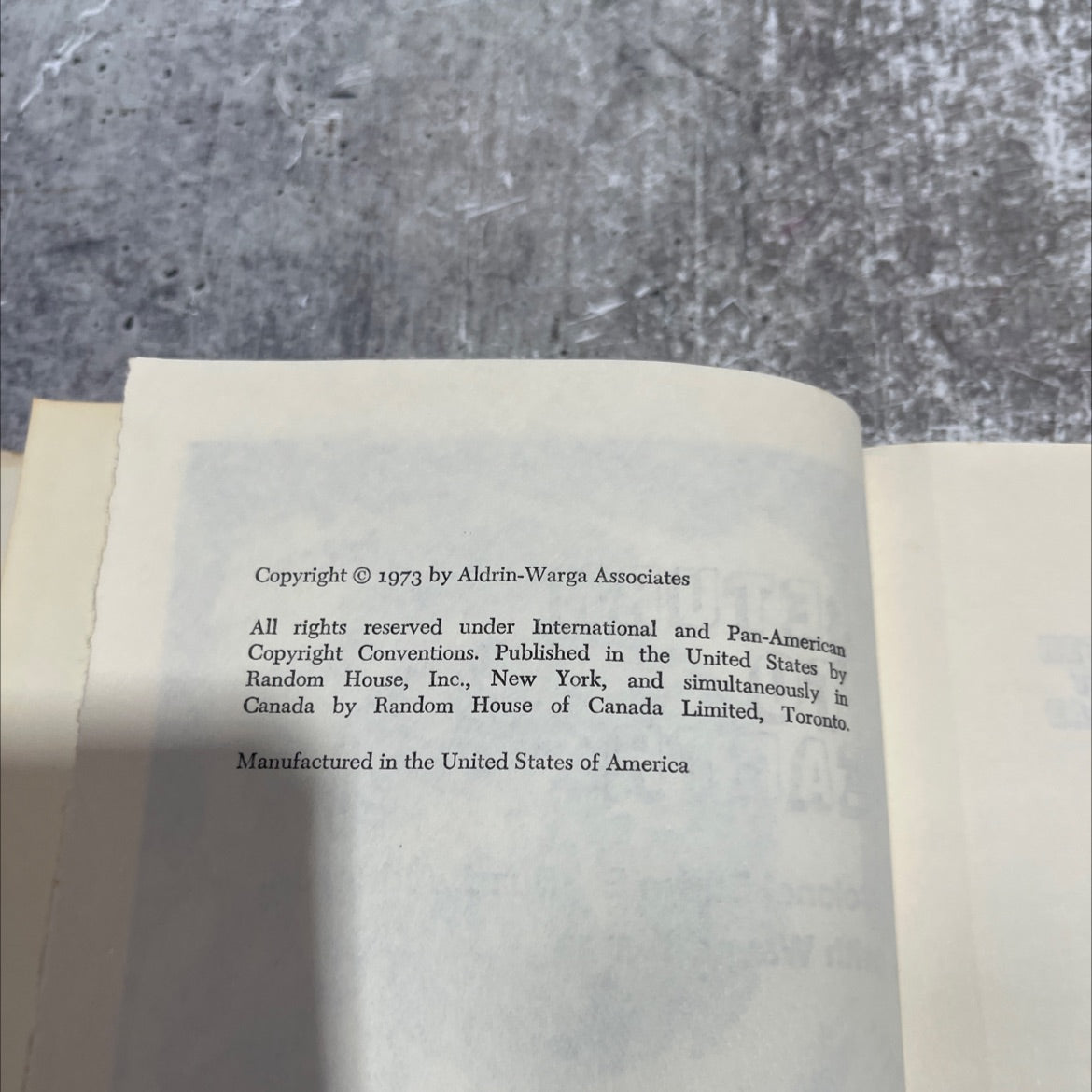 return to earth book, by colonel edwin e. \"buzz\" aldrin, jr., with wayne warga, 1973 Hardcover image 3