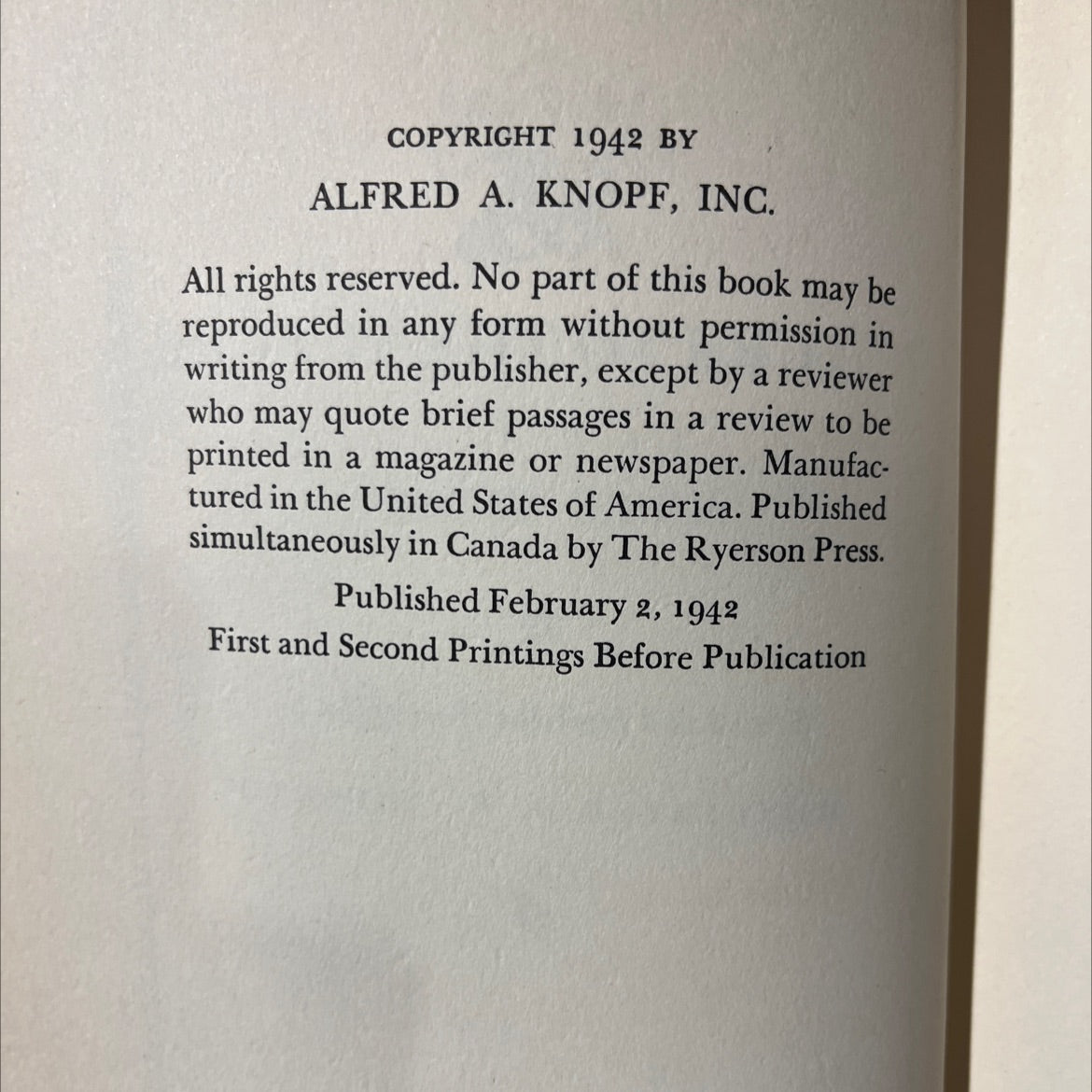 return to the future book, by sigrid undset, 1942 Hardcover image 3