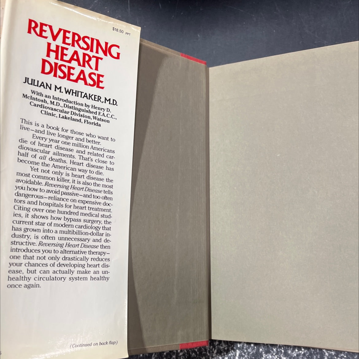reversing heart disease book, by julian m. whitaker, m.d., 1985 Hardcover image 4