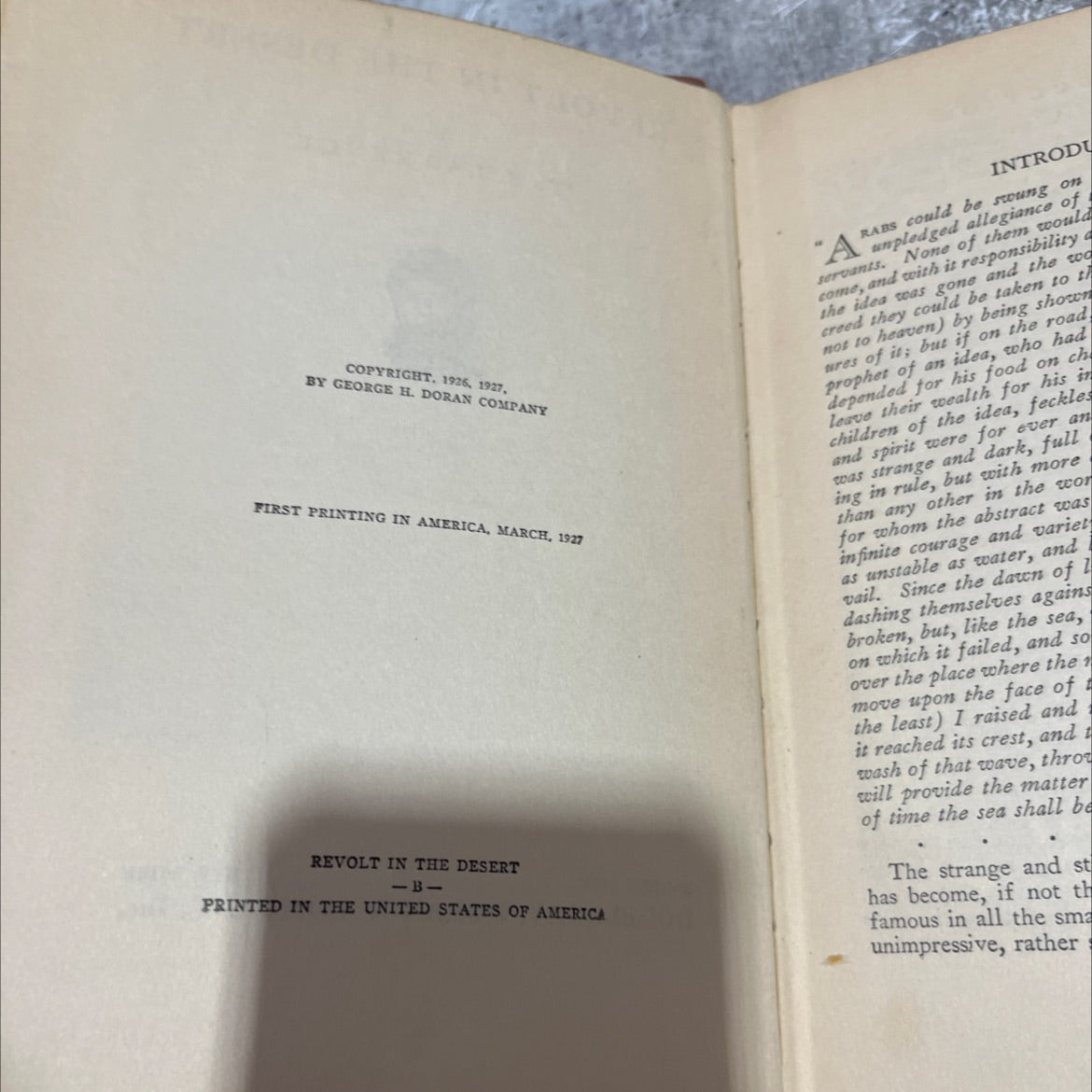 revolt in the desert book, by t. e. lawrence, 1927 Hardcover image 3