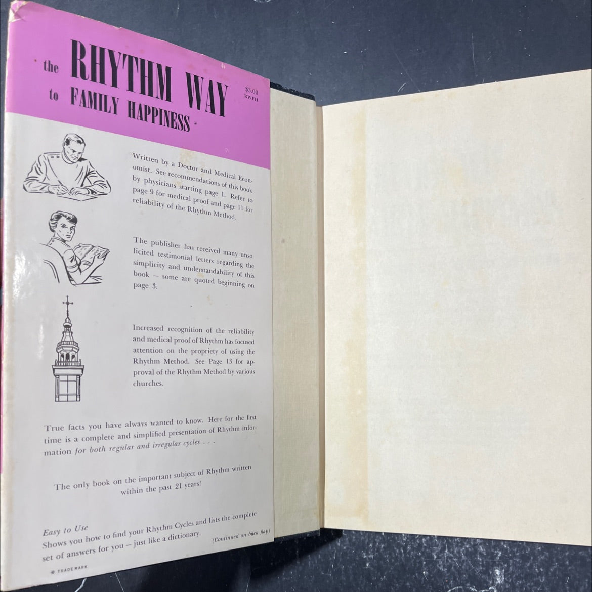 rhythm way family happiness lifetime reference for the use of the rhythm method book, by john p. murphy, m.d., john d. image 4