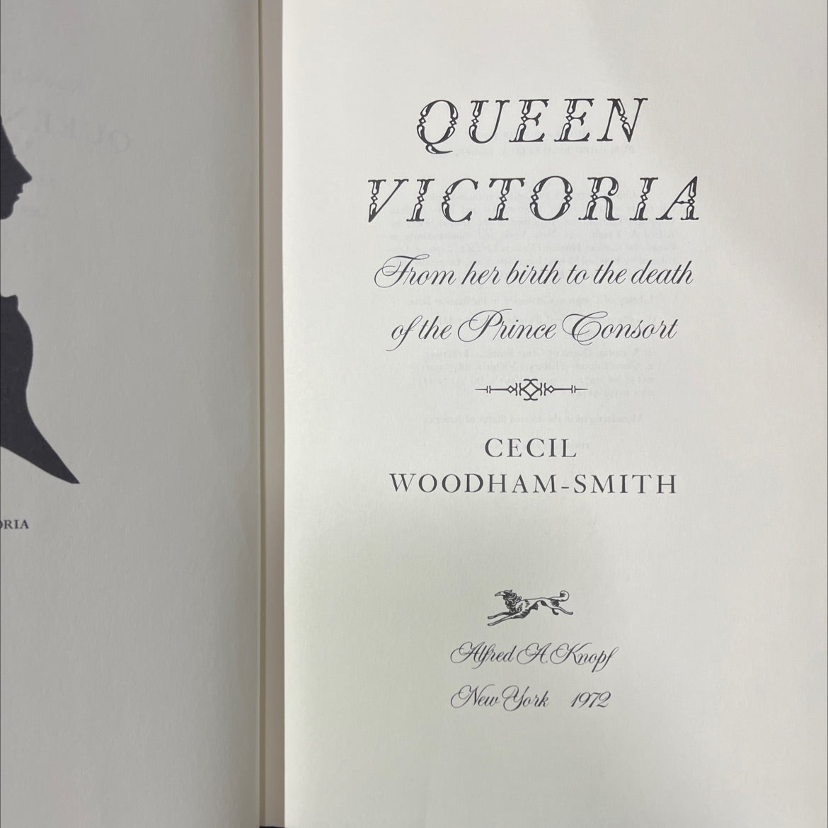 ria queen victoria from her birth to the death of the prince consort book, by cecil woodham-smith, 1972 Hardcover image 2