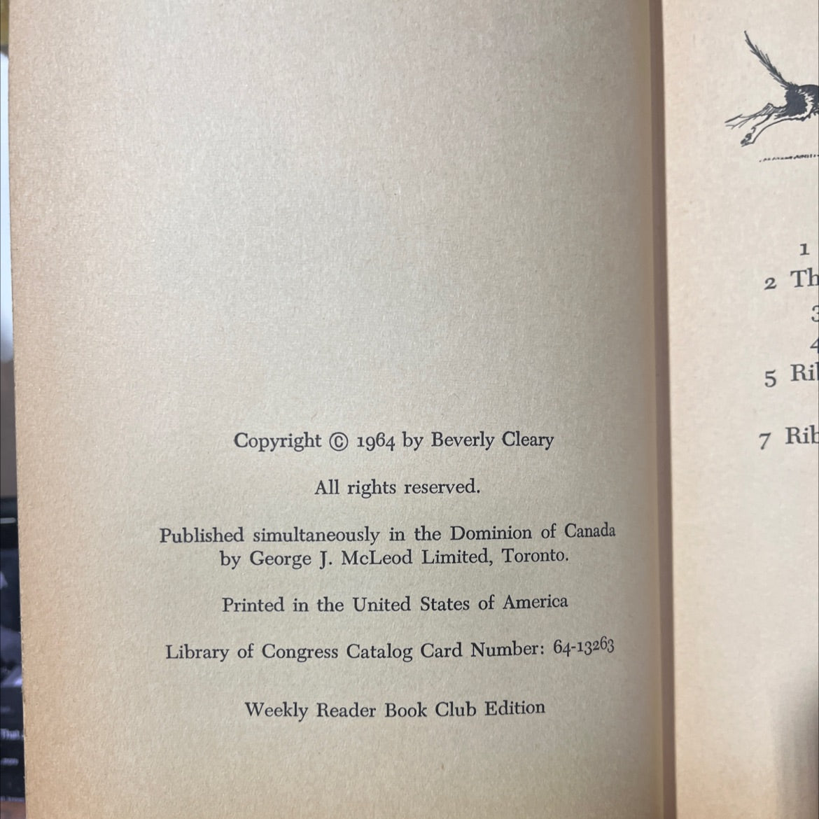 ribsy book, by beverly cleary, 1964 Hardcover image 3