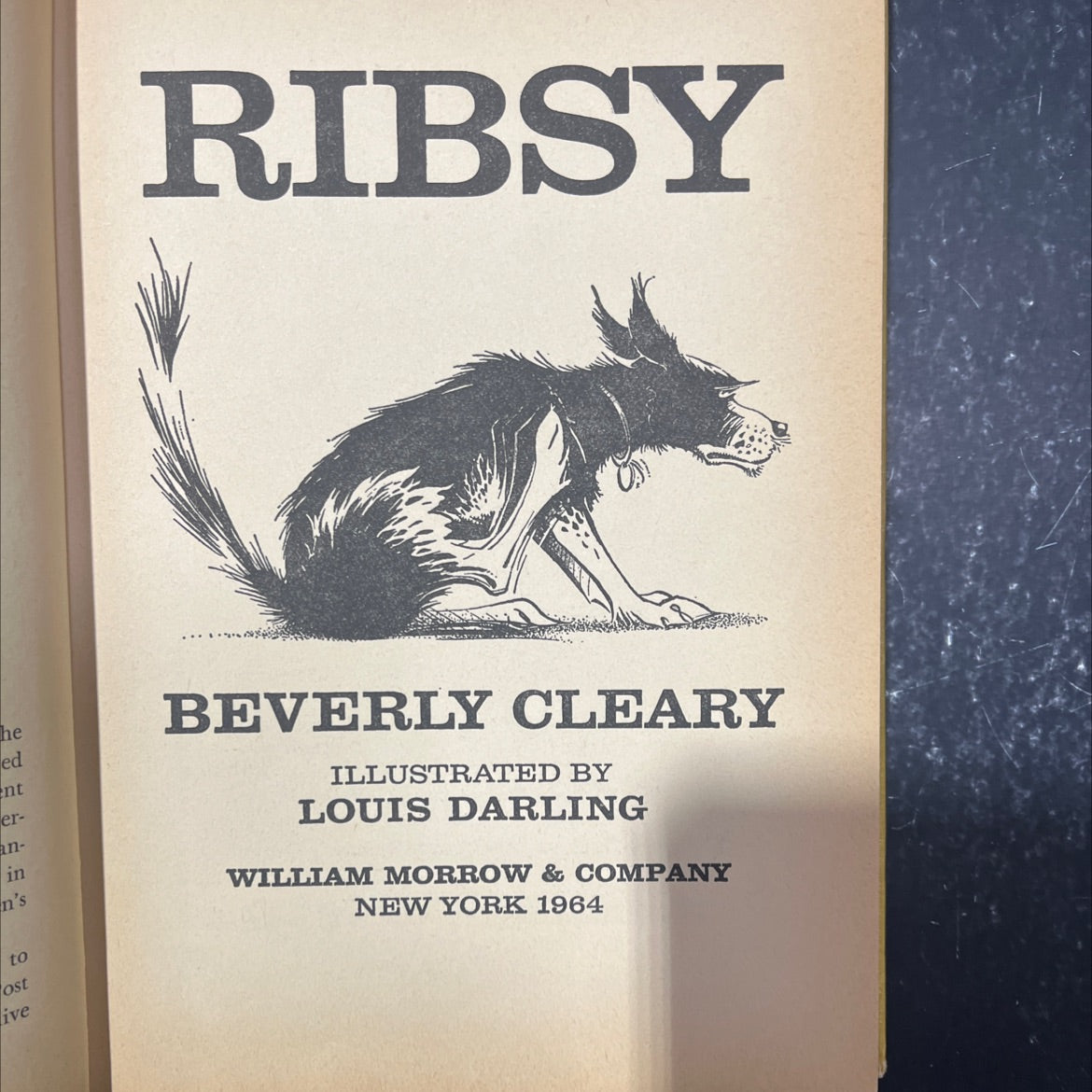 ribsy book, by beverly cleary, 1964 Hardcover image 2