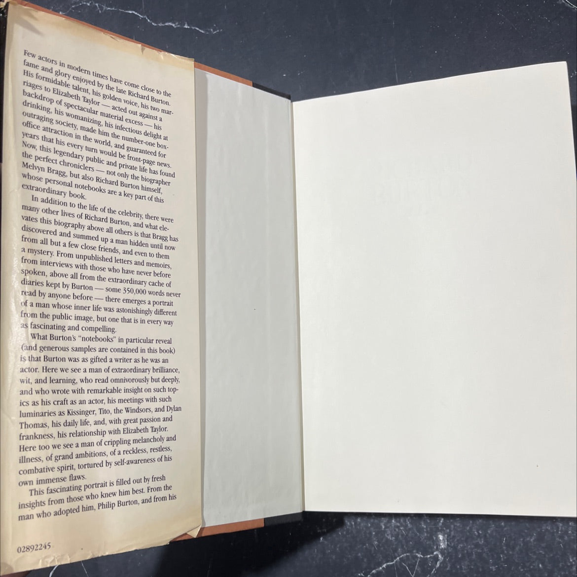 richard burton a life book, by melvyn bragg, 1988 Hardcover image 4