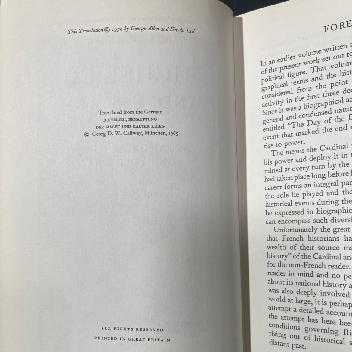 richelieu and his age volume ii assertion of power and cold war book, by carl j. burckhardt, 1970 Hardcover image 3