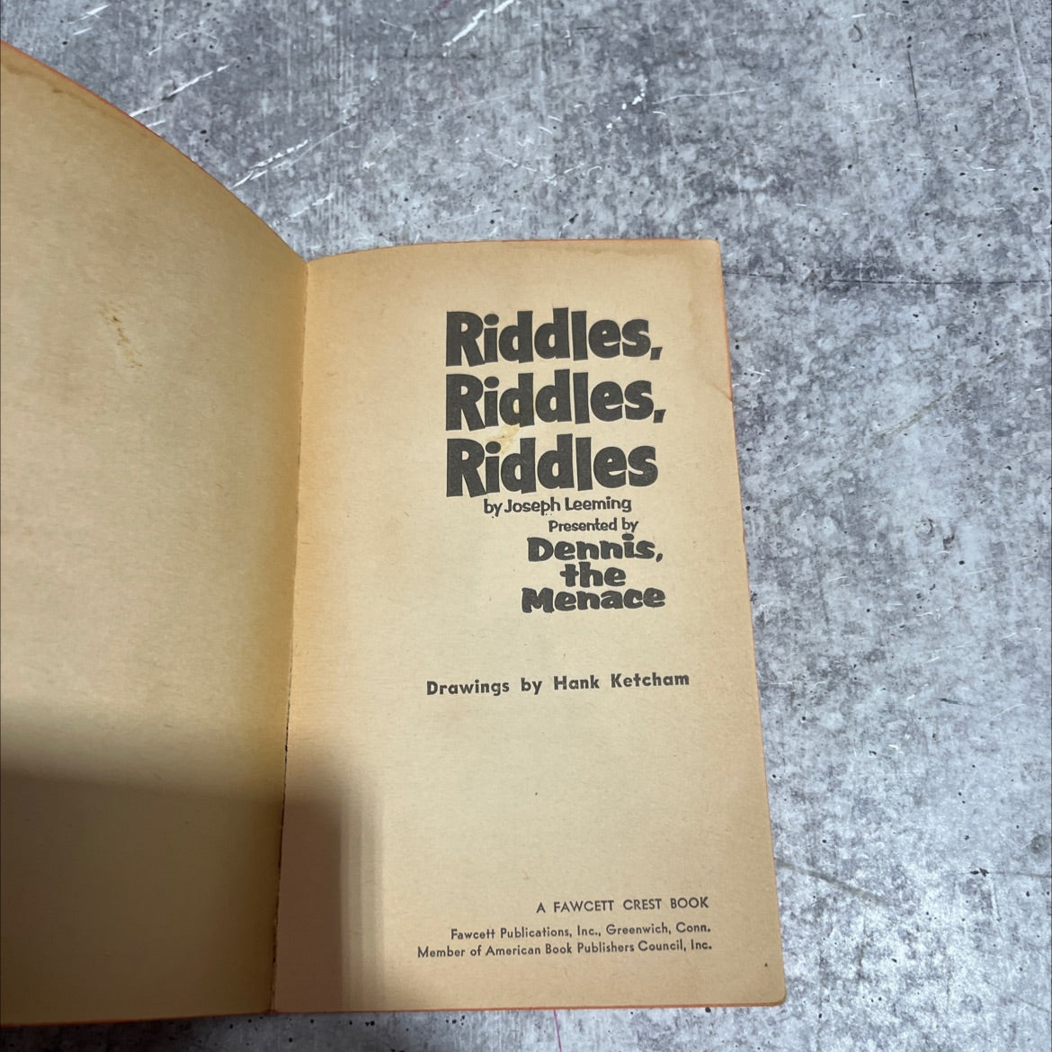 riddles, riddles, riddles book, by joseph leeming, 1967 Paperback image 2