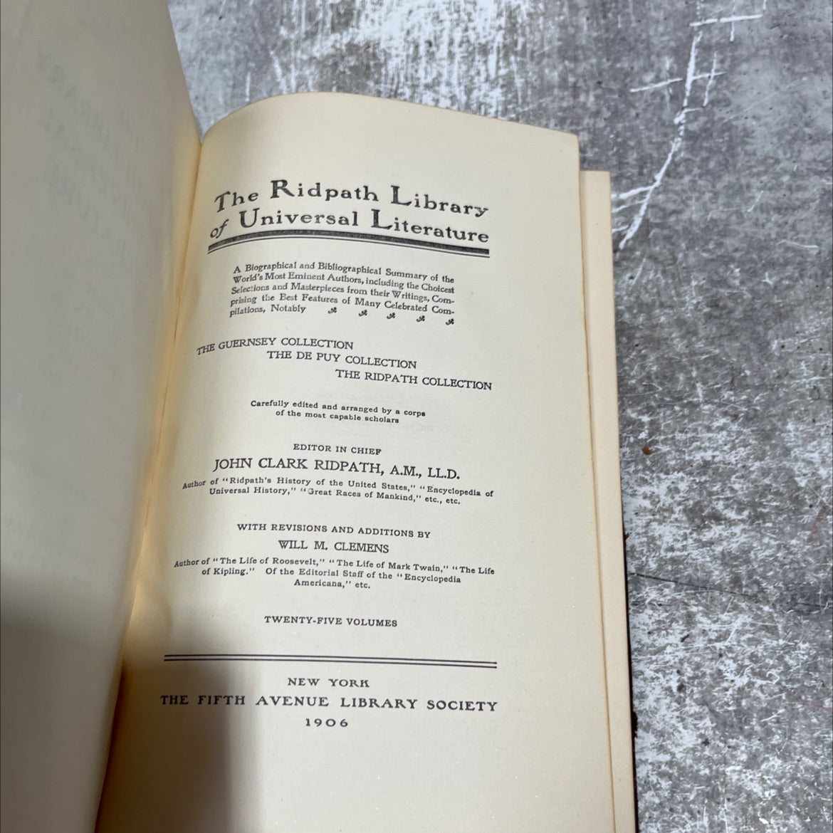 ridpath library universal literature book, by john clark ridpath, will m. clemens, 1906 Leather image 2