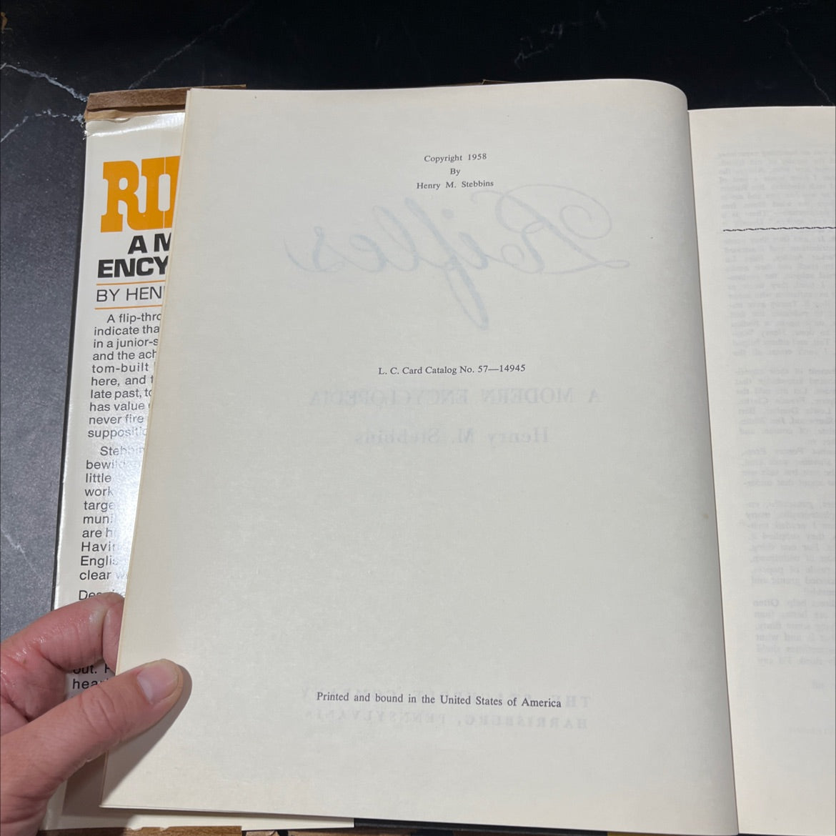 rifles a modern encyclopedia book, by Henry M. Stebbins, 1958 Hardcover image 3