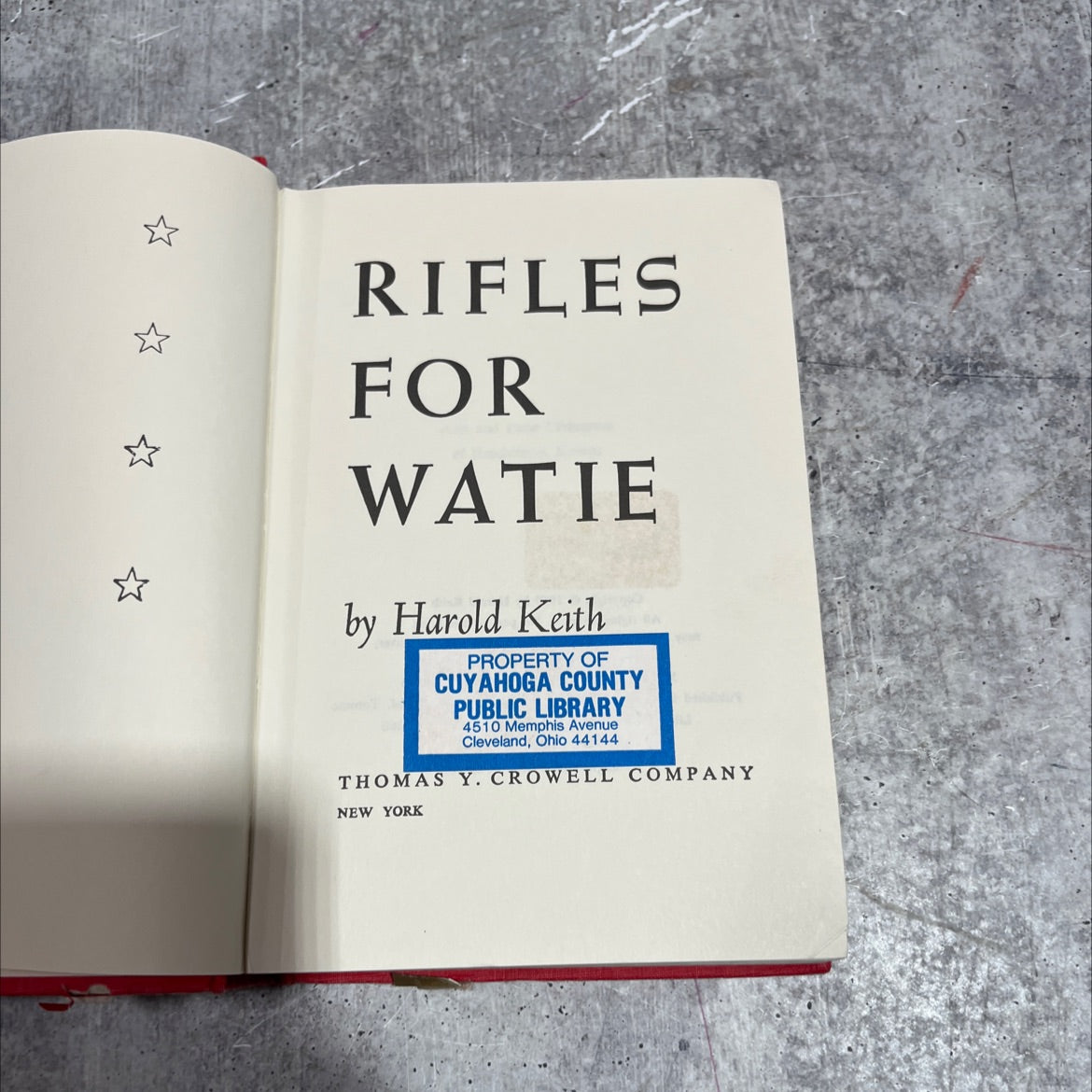rifles for watie book, by Harold Keith, 1957 Hardcover image 2