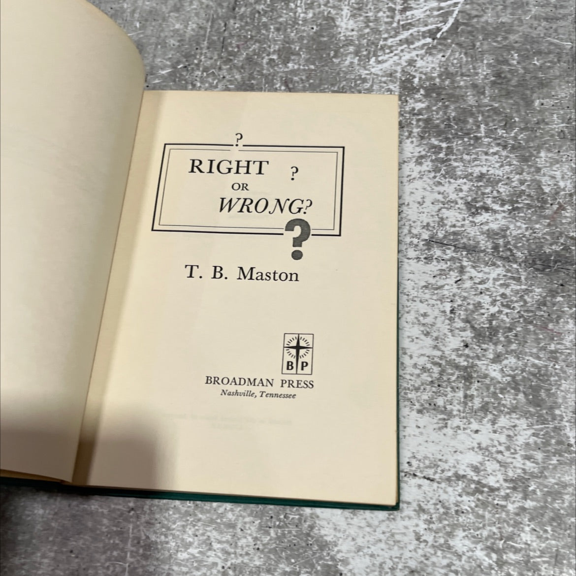 right or wrong book, by T. B. Maston, 1955 Hardcover image 2