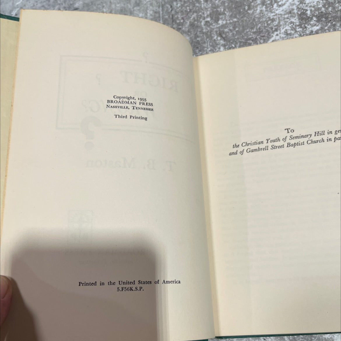 right or wrong book, by T. B. Maston, 1955 Hardcover image 3