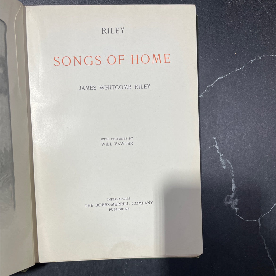 riley songs of home book, by james whitcomb riley, 1910 Hardcover image 2