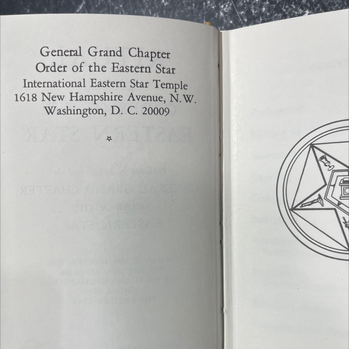 ritual of the order of the eastern star book, by general grand chapter order of the eastern star, 1986 Hardcover image 3