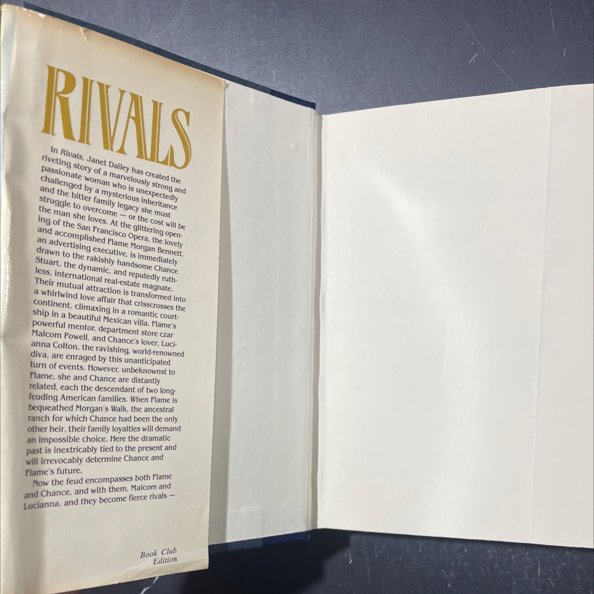 rivals book, by Janet Dailey, 1989 Hardcover image 4