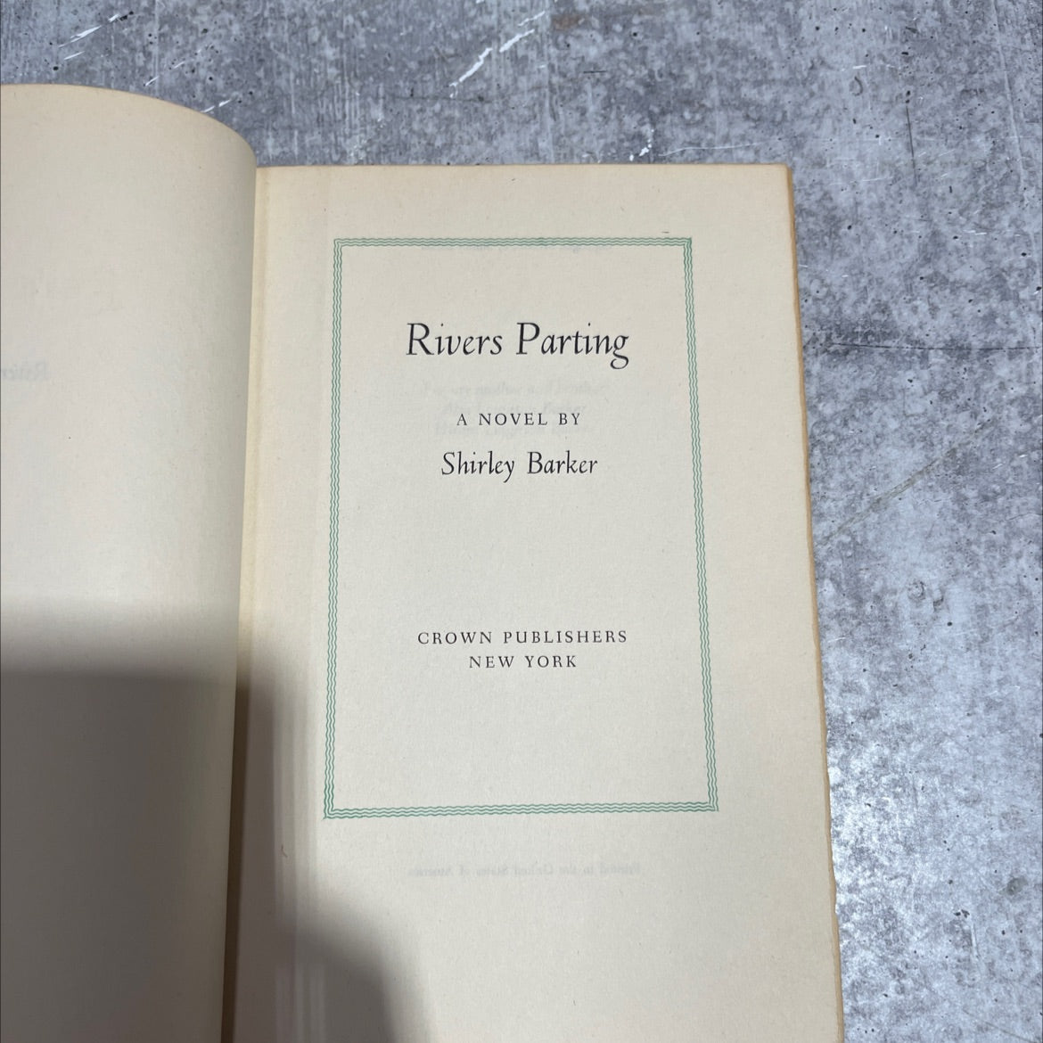 rivers parting book, by Shirley Barker, 1950 Hardcover image 2