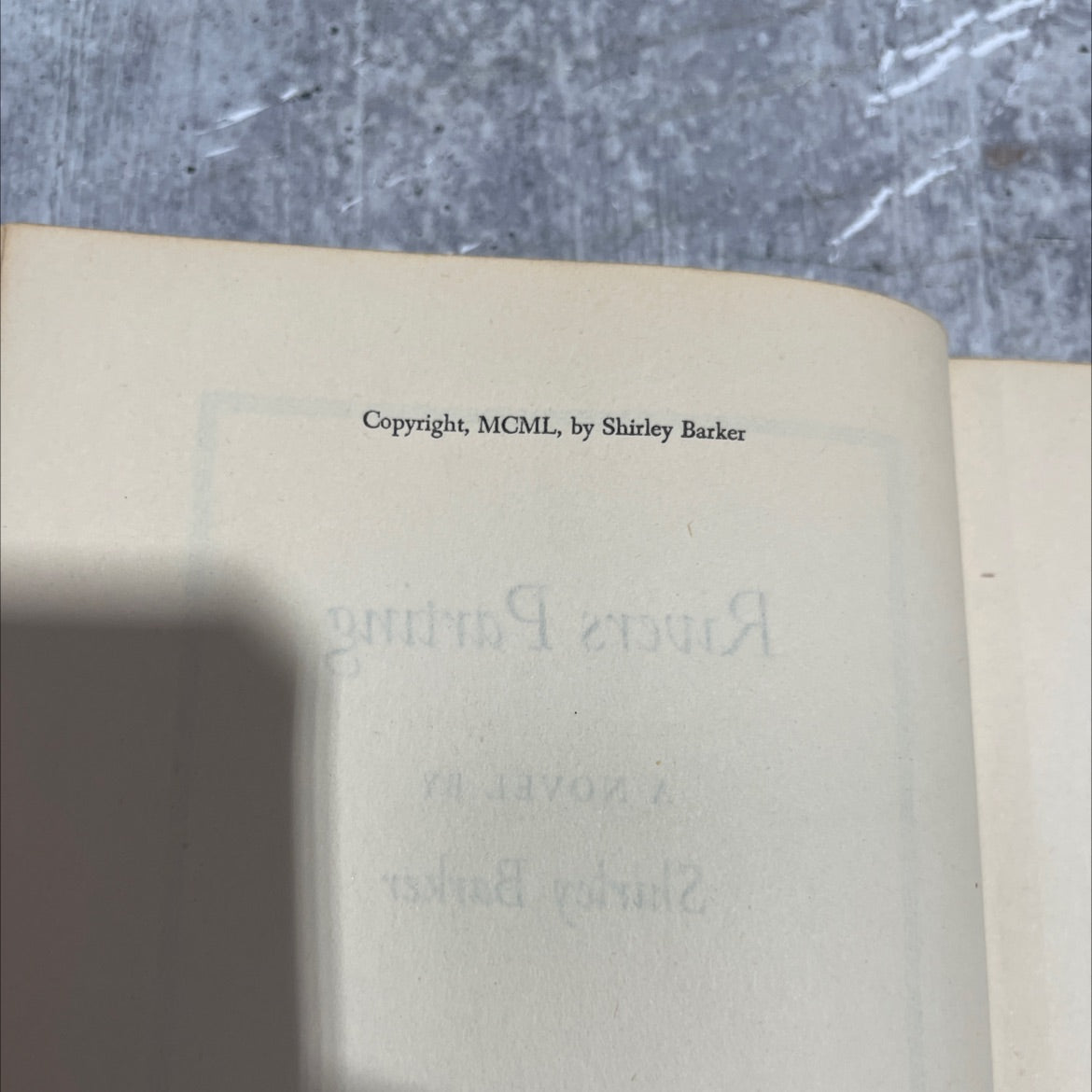 rivers parting book, by Shirley Barker, 1950 Hardcover image 3