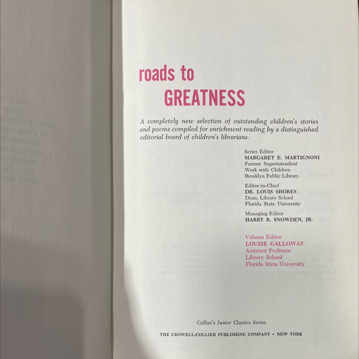 roads to greatness book, by unknown, 1962 Hardcover image 2