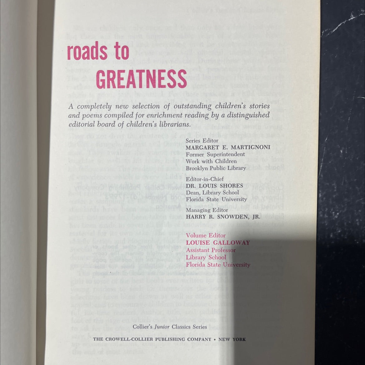 roads to greatness book, by unknown, 1962 Hardcover image 2