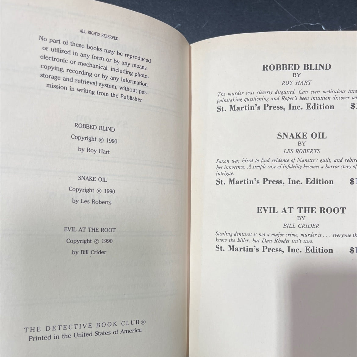 robbed blind book, by roy hart, 1990 Hardcover image 3