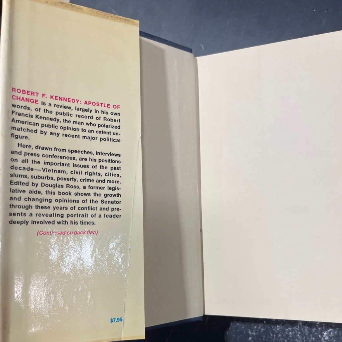robert f kennedy: apostle of change book, by douglas ross, 1968 Hardcover image 4