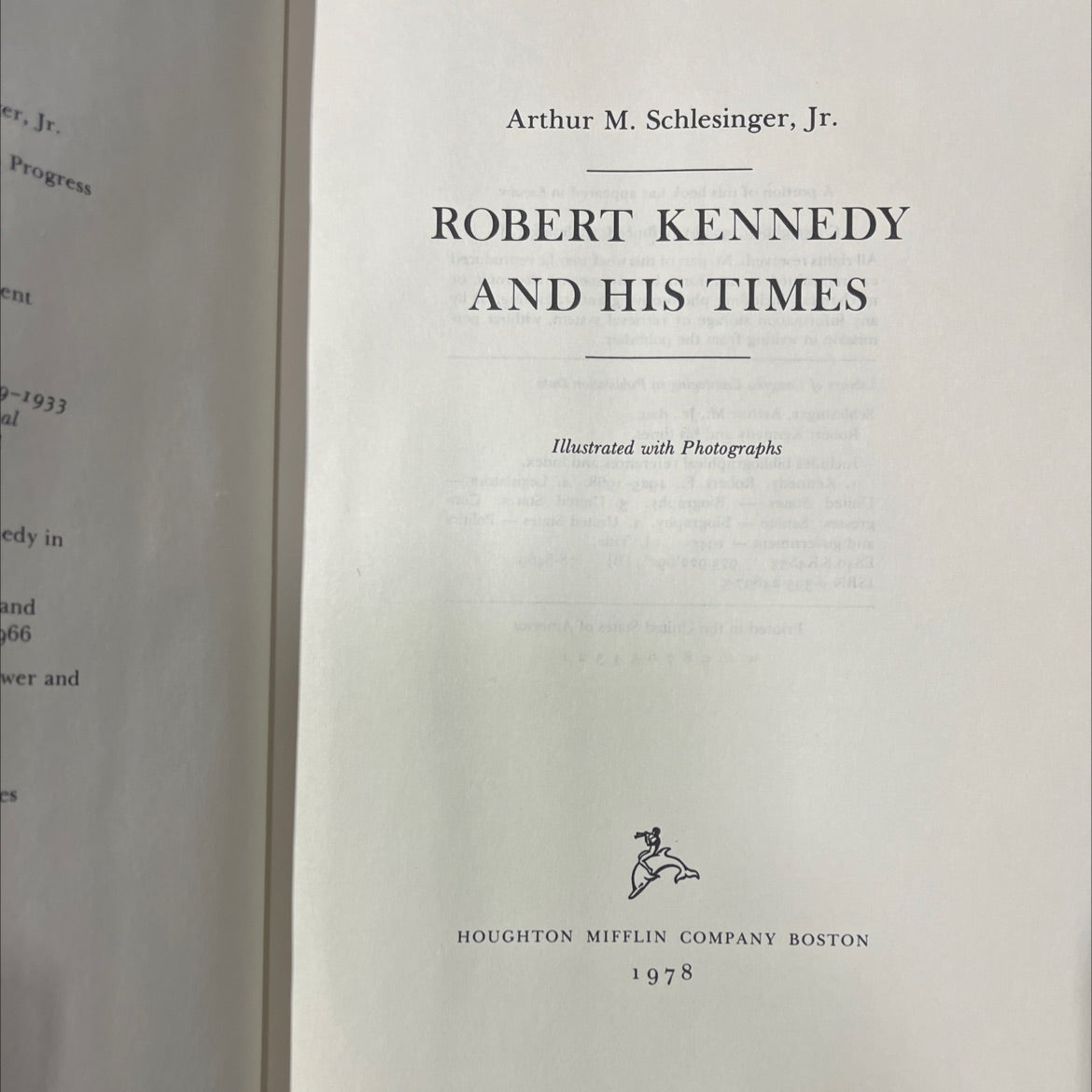 robert kennedy and his times book, by arthur m. schlesinger, jr., 1978 Hardcover image 2