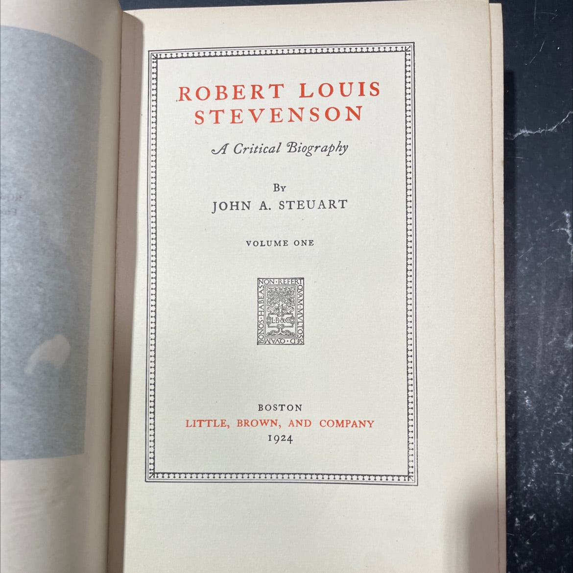 robert louis stevenson a critical biography book, by john a. steuart, 1924 Hardcover image 2