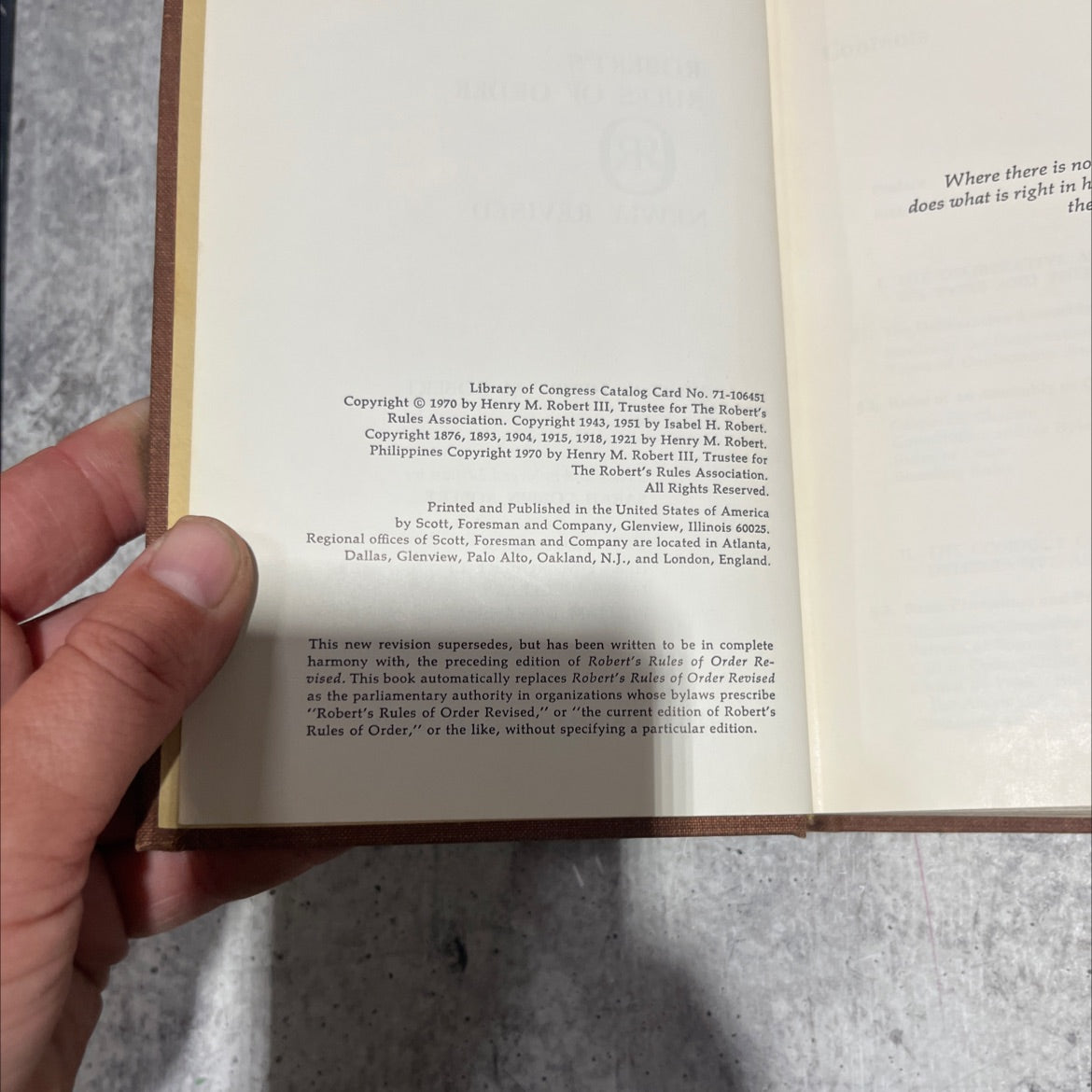 robert's rules of order r newly revised book, by henry m. robert, 1970 Hardcover image 3