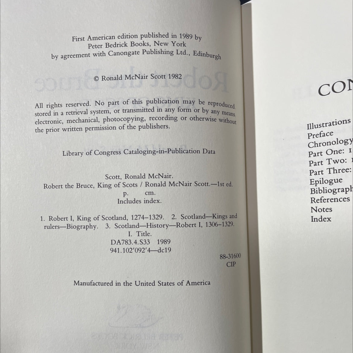 robert the bruce, king of scots book, by ronald mcnair scott, 1989 Hardcover image 3