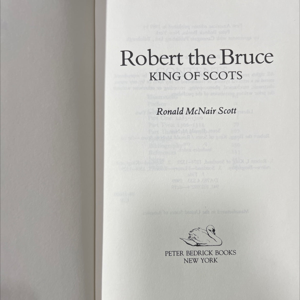 robert the bruce, king of scots book, by ronald mcnair scott, 1989 Hardcover image 2