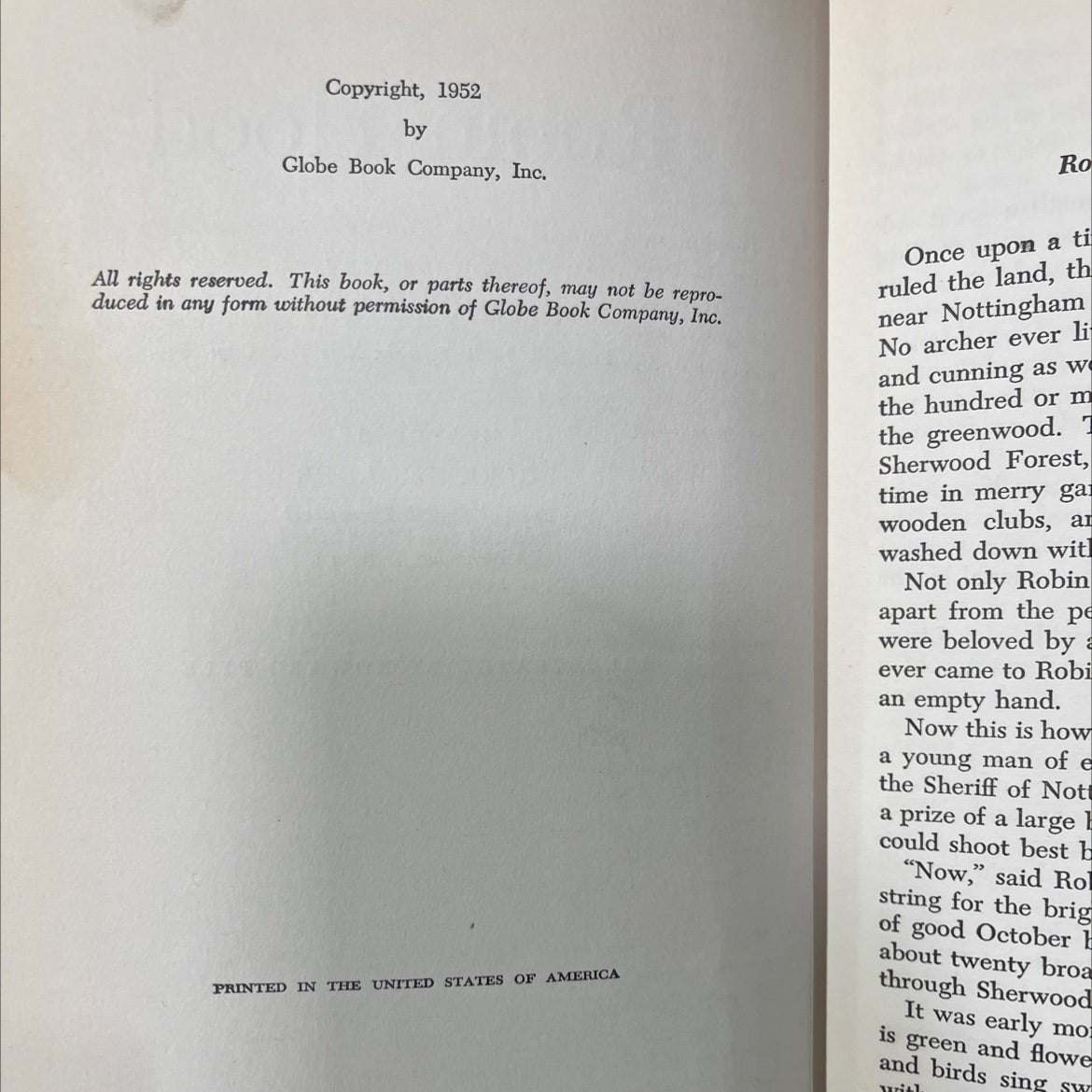 robin hood book, by maurice lapman, 1952 Hardcover image 3