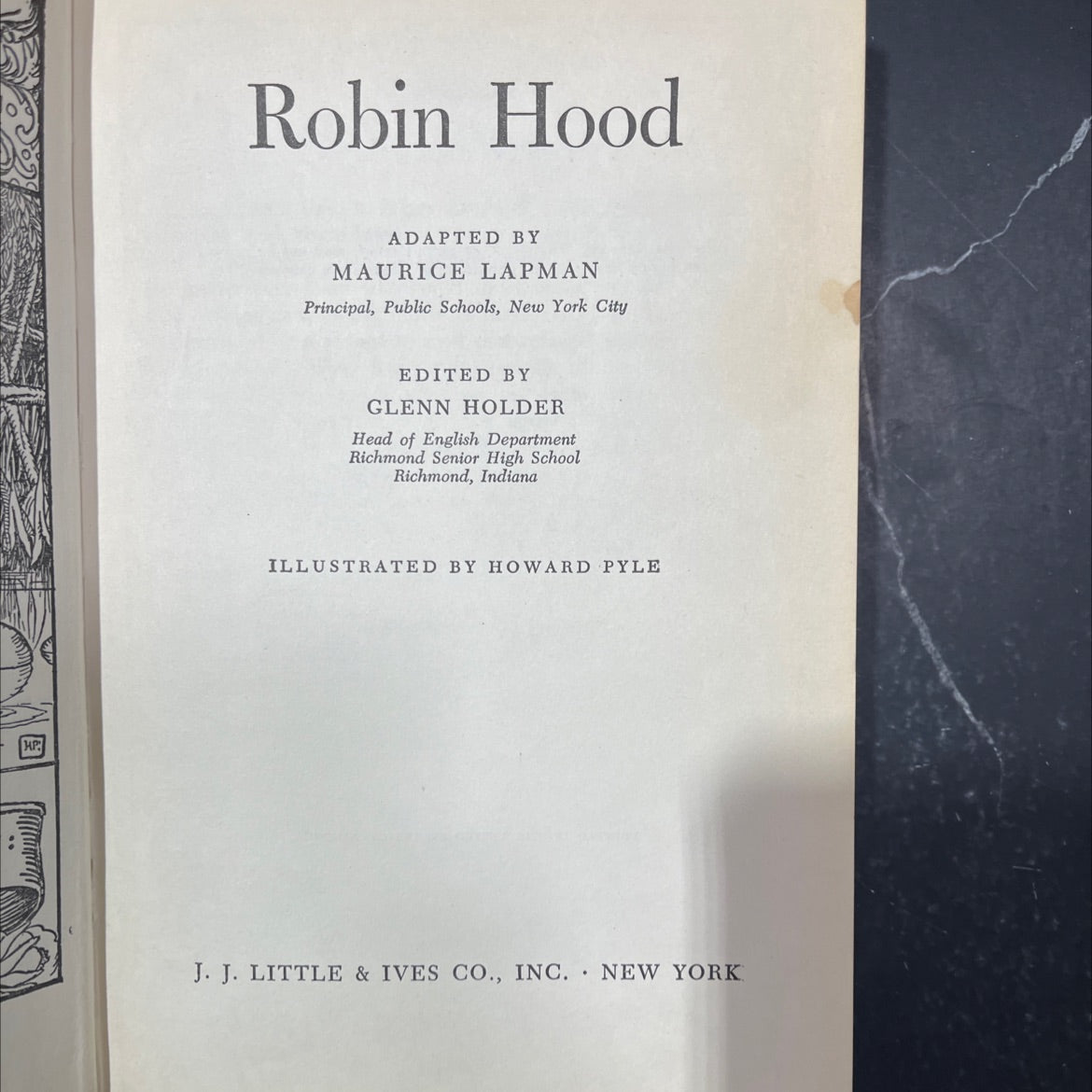 robin hood book, by maurice lapman, 1952 Hardcover image 2