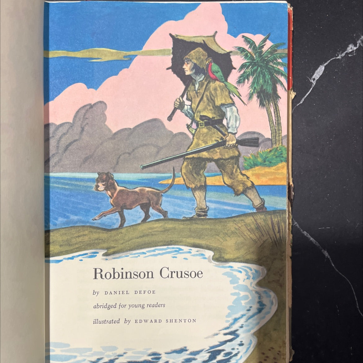 robinson crusoe book, by daniel defoe, 1959 Hardcover image 2
