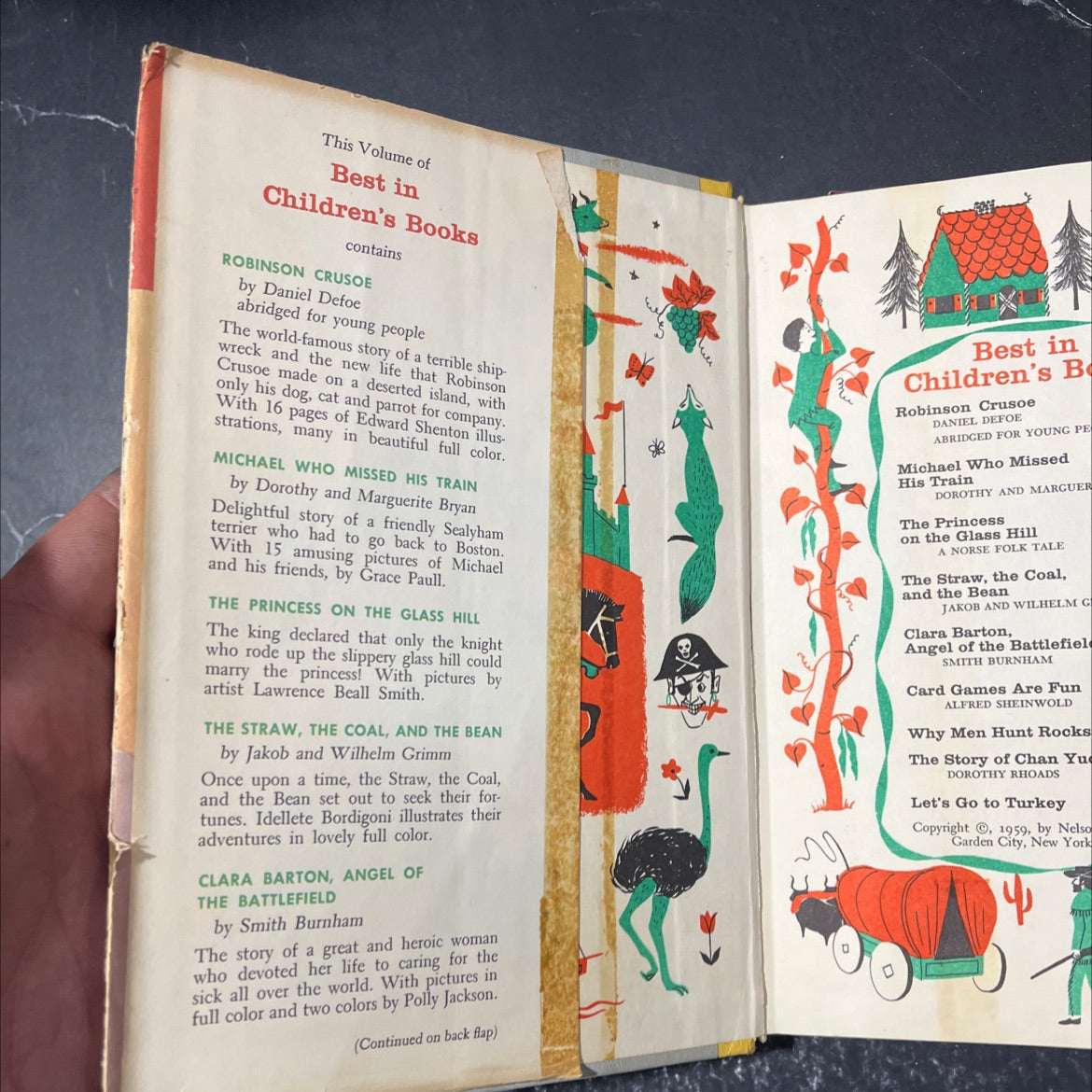 robinson crusoe book, by daniel defoe, 1959 Hardcover image 4