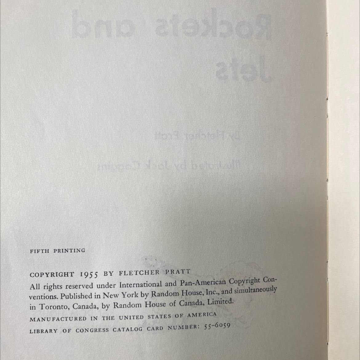 rockets and jets book, by fletcher pratt, 1955 Hardcover image 3